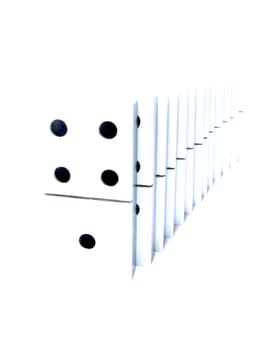 Dominoes on a light background
