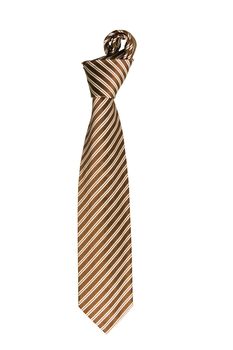 front view of stripes tie on white background