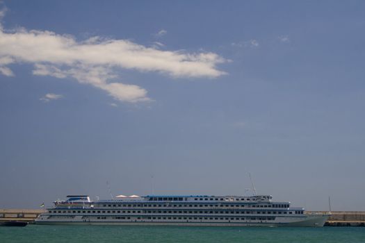 Small cruise ship
Small passenger ship docked in Yalta Ukraine