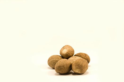 Nutmeg isolated on white