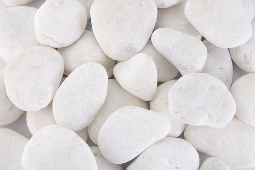 close-up of few white stones, front view