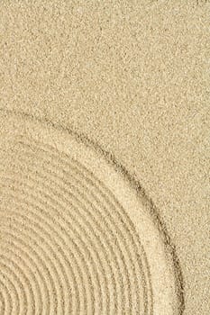 Abstract yellow sand background with drawing rings