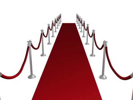 Illustration of a red carpet entrance