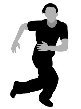 dancing man on isolated background