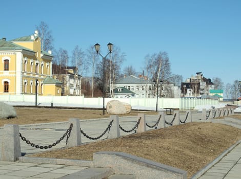 Circuit on quay of Petrozavodsk, Russia     