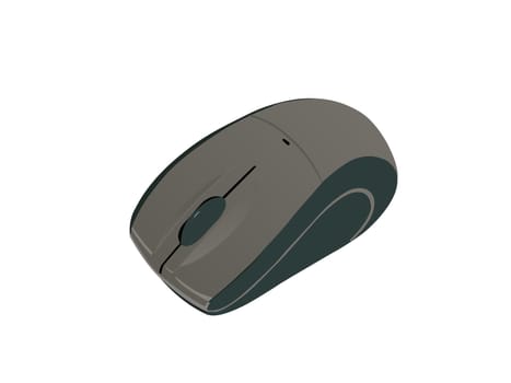 wireless mouse on white isolated background