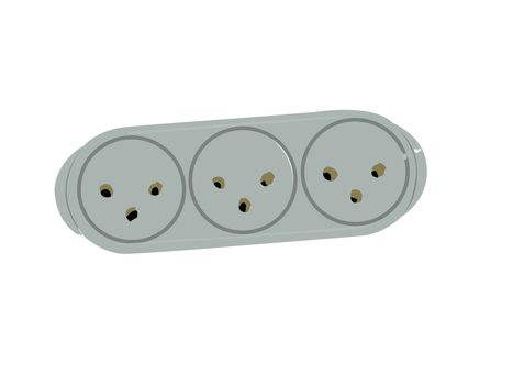 electric extension  on white background
