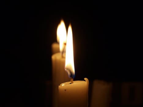 A number of burning candles
