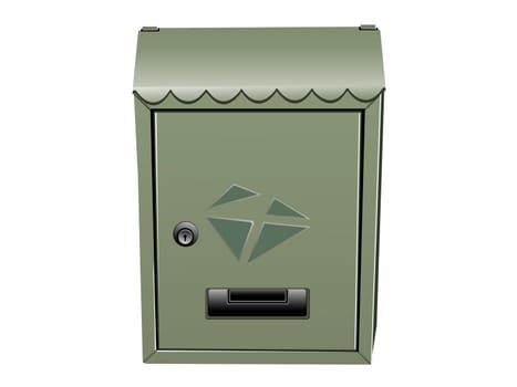 mail box fixed on isolated background