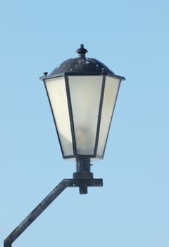 Lantern on quay of Onega in Petrozavodsk, Russia         