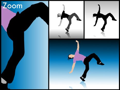 gymnast on white background