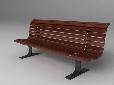 rest bench on isolated background
