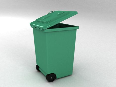 trash can on white background
