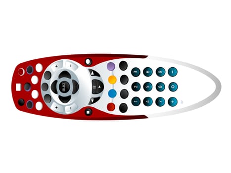 remote control on white background