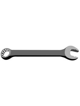 wrench tool on isolated white background