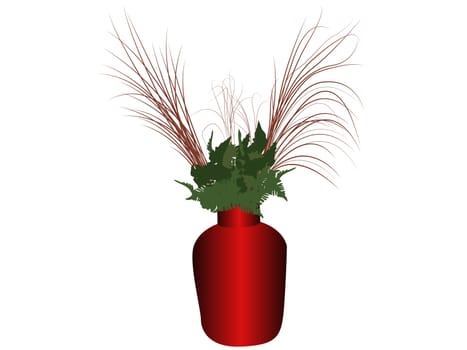 vase decoration with white background