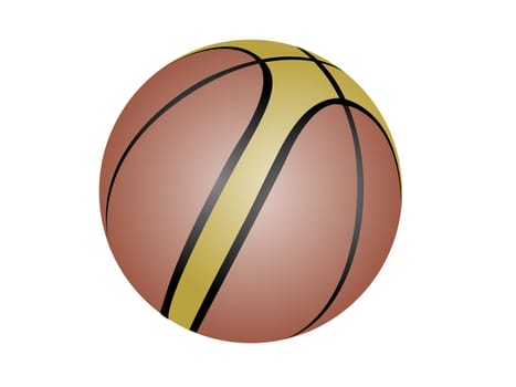 basket ball against white background  