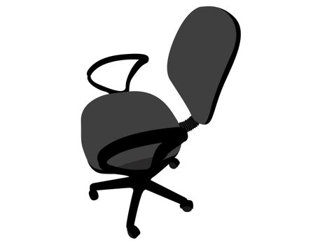 rotating office chair against white background
