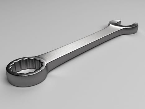 three dimensional wrench  on an isolated background
