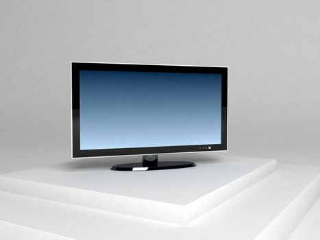 three dimensional plasma television  on an isolated background