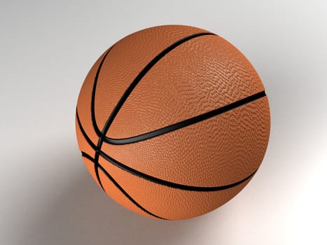 three dimensional basketball on an isolated background