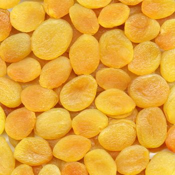 Close-up of dried apricots for texture or background