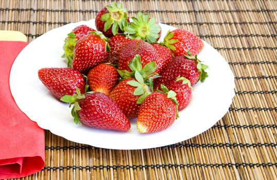 fresh delicious organic strawberries
