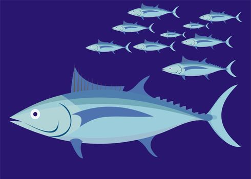 tuna fish illustration, no gradie6ts