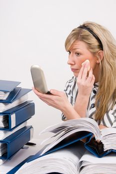 Successful business woman working with documents