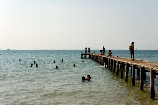 kids swimming