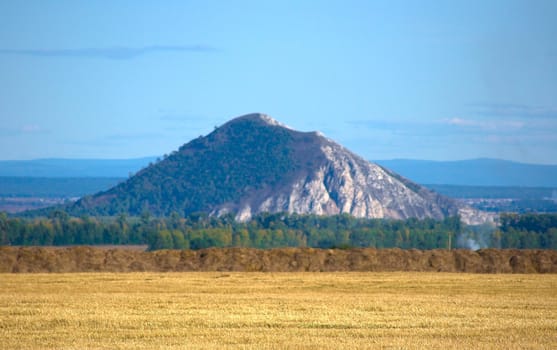 Autumn landscape with mountain Shihan (Bashkortostan)