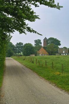 View on the village of Westerland, a peaceful rural village where time stood still