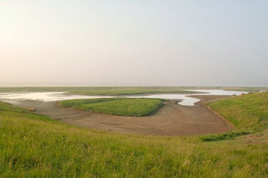 At Vatrop at the former island Wieringen there is a small part of land that is partly indundated.