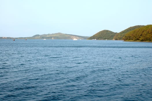 Sea scenery - sea view near Vladivostok.