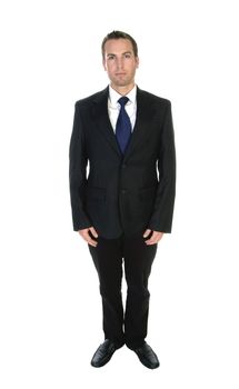 young attractive businessman posing on an isolated background