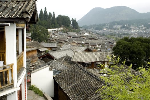 China, Lijiang city, Yunnan province. UNESCO World Heritage Centre - Suhe old town.