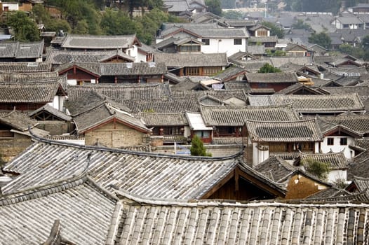 China, Lijiang city, Yunnan province. UNESCO World Heritage Centre - Suhe old town.