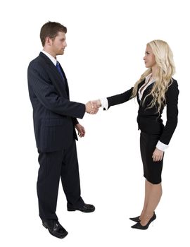 two businessmen on isolated background