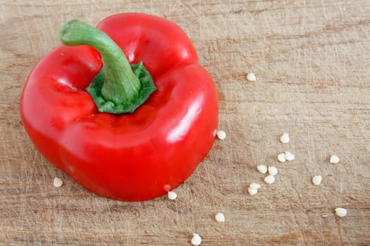 Red bell pepper on a background