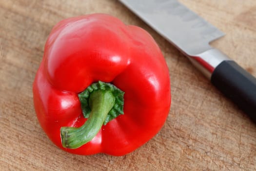 Red bell pepper on a background