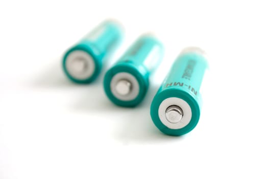 Batteries isolated on a white background