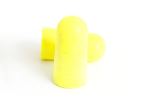 Ear plugs isolated on white