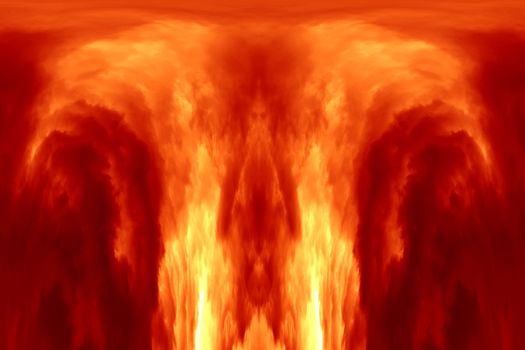 Abstract image of the eruption