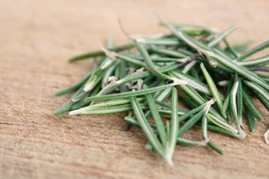 A bunch of rosemary leaves