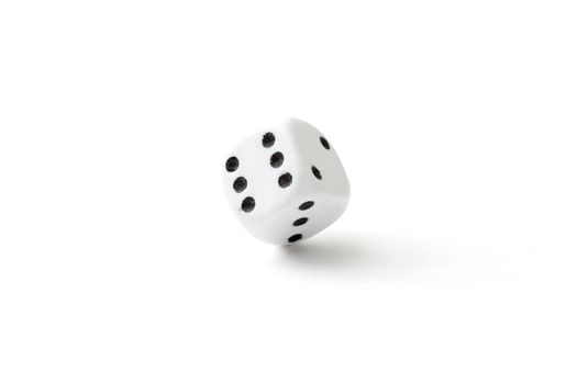 A dice in a studio