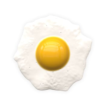 An illustration of a nice fried egg