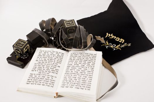 tefillin with siddur 

