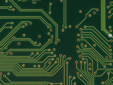 great image of tracks and connections on circuit board