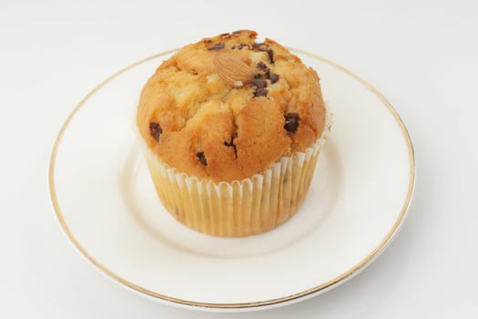 great image of a chocolate chip muffin