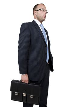 standing businessman on isolated background


